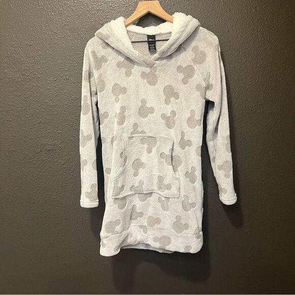 Disney Womens Mickey Mouse Fleece Lounge Hoodie Grey Small - Picture 4 of 14